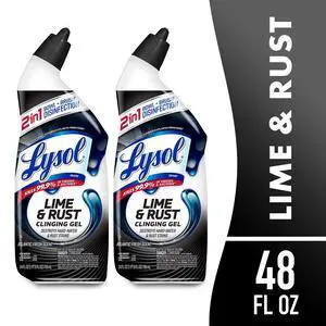 Lysol Toilet Bowl Cleaner Clinging Gel, Lime & Rust Remover, Disinfecting Bathroom Cleaner and Toilet Bowl Stain Remover, 24 fl oz (2 Pack) Lysol Toilet Bowl Cleaner Clinging Gel, Lime & Rust Remover, Disinfecting Bathroom Cleaner and Toilet Bowl Stain Remover, 24 fl oz (2 Pack)