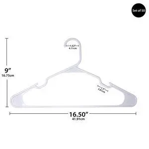 Mainstays Plastic Clothes Hangers, White, 50-Count, Everyday Use Mainstays Plastic Clothes Hangers, White, 50-Count, Everyday Use