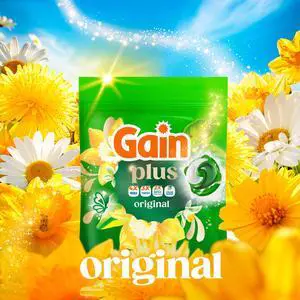 Gain Plus Flings Laundry Detergent Liquid Washing Pacs, Gain's Best All-In-One Clean, Original Scent, 18 Count Gain Plus Flings Laundry Detergent Liquid Washing Pacs, Gain's Best All-In-One Clean, Original Scent, 18 Count