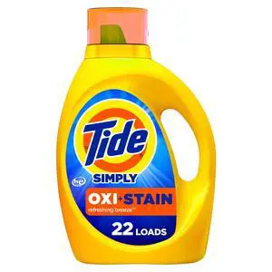 Tide Simply Oxi Boost + Ultra Stain Release, Refreshing Breeze, 22 Loads, 31 fl oz Tide Simply Oxi Boost + Ultra Stain Release, Refreshing Breeze, 22 Loads, 31 fl oz