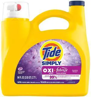 Tide Simply Laundry Detergent Liquid, Oxi Boost + Febreze Odor Defense, Sunny Breeze Scent, 94 fl oz, 70 Loads Tide Simply Laundry Detergent Liquid, Oxi Boost + Febreze Odor Defense, Sunny Breeze Scent, 94 fl oz, 70 Loads