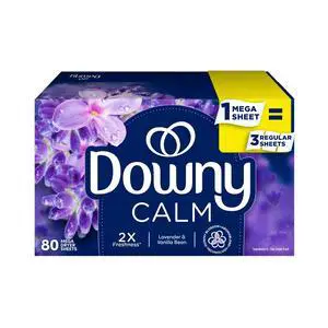 Downy CALM, Mega Dryer Sheets, Lavender and Vanilla Bean, 80 Count Downy CALM, Mega Dryer Sheets, Lavender and Vanilla Bean, 80 Count