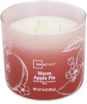 Mainstays 3-Wick Ombre Wrap Warm Apple Pie Jar Candle, 14 Ounce Mainstays 3-Wick Ombre Wrap Warm Apple Pie Jar Candle, 14 Ounce