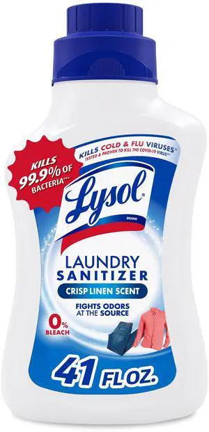 Lysol Laundry Sanitizer Additive Sanitizing Liquids for Clothes, Crisp Linen, 41 fl oz Lysol Laundry Sanitizer Additive Sanitizing Liquids for Clothes, Crisp Linen, 41 fl oz