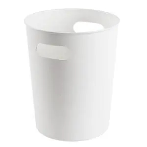 Mainstays Basic White Plastic Bathroom Wastebasket, 2.64 gal Mainstays Basic White Plastic Bathroom Wastebasket, 2.64 gal