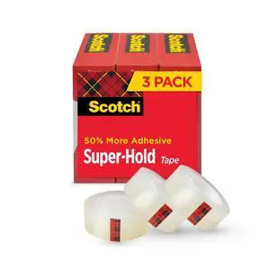Scotch Super Hold Tape, Clear, 3/4 in x 800 in per Roll, 3 Rolls Scotch Super Hold Tape, Clear, 3/4 in x 800 in per Roll, 3 Rolls