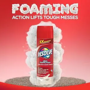 Resolve High Traffic Carpet Stain Cleaner Solution and Odor Remover Foam, 22 oz Resolve High Traffic Carpet Stain Cleaner Solution and Odor Remover Foam, 22 oz