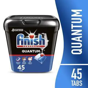 Finish Quantum Dishwasher Pods, No Pre-Rinse Dishwasher Detergent Tabs Soap, Advanced Clean, 45 Count Finish Quantum Dishwasher Pods, No Pre-Rinse Dishwasher Detergent Tabs Soap, Advanced Clean, 45 Count