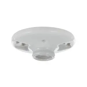 Hyper Tough White Base Porcelain Light Bulb Socket TD35078G, 2.25 in Assembled Product Height, 1-PC Hyper Tough White Base Porcelain Light Bulb Socket TD35078G, 2.25 in Assembled Product Height, 1-PC