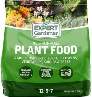 Expert Gardener All-Purpose Plant Food Fertilizer, 12-5-7, 8 lb Expert Gardener All-Purpose Plant Food Fertilizer, 12-5-7, 8 lb