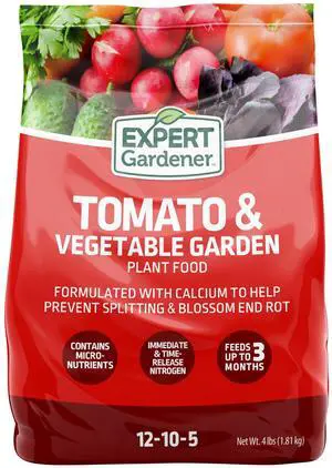 Expert Gardener Tomato & Vegetable Garden Plant Food Fertilizer, 12-10-5 Fertilizer, 4 lb. Expert Gardener Tomato & Vegetable Garden Plant Food Fertilizer, 12-10-5 Fertilizer, 4 lb.