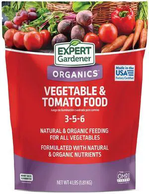 Expert Gardener Organics Vegetable & Tomato Food, 4 lb Fertilizer Expert Gardener Organics Vegetable & Tomato Food, 4 lb Fertilizer