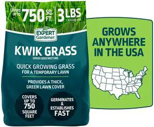 Expert Gardener Kwik Grass Seed Mix, for Sun to Partial Shade, 3 lb. Expert Gardener Kwik Grass Seed Mix, for Sun to Partial Shade, 3 lb.