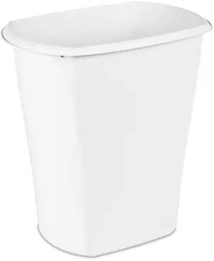 Sterilite Large Kitchen Trash Can, 10 Gallon Plastic Garbage Bin with No Lid, White Sterilite Large Kitchen Trash Can, 10 Gallon Plastic Garbage Bin with No Lid, White