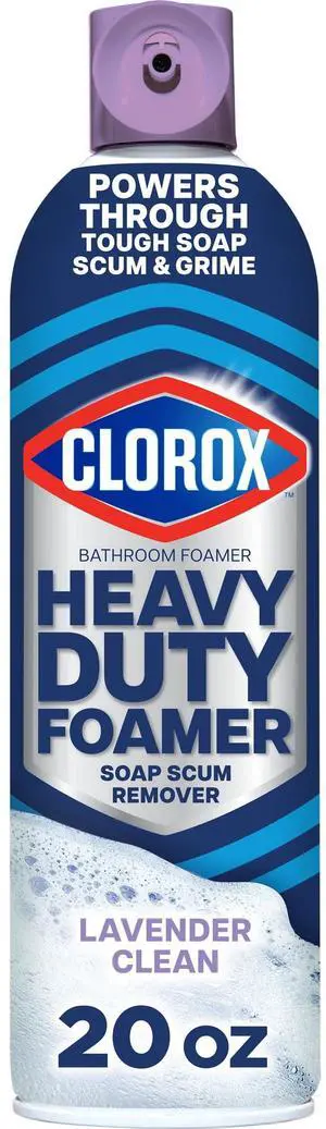 Clorox Heavy Duty Bathroom Foamer Soap Scum Remover, Lavender Clean, 20 Ounces Clorox Heavy Duty Bathroom Foamer Soap Scum Remover, Lavender Clean, 20 Ounces
