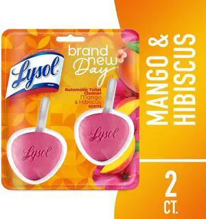 Lysol® Automatic Toilet Bowl Cleaner, Brand New Day, Mango & Hibiscus, 2 count Lysol® Automatic Toilet Bowl Cleaner, Brand New Day, Mango & Hibiscus, 2 count
