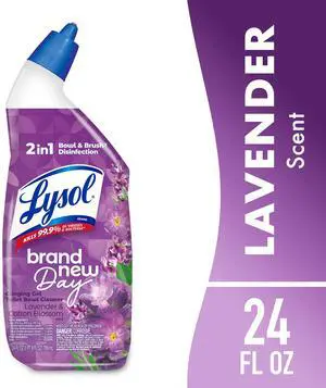 (2 pack) Lysol Toilet Bowl Cleaner Clinging Gel, Disinfecting Bathroom Cleaner and Toilet Bowl Stain Remover, Lavender & Cotton Blossom Scent, 24 fl oz (2 pack) Lysol Toilet Bowl Cleaner Clinging Gel, Disinfecting Bathroom Cleaner and Toilet Bowl Stain Remover, Lavender & Cotton Blossom Scent, 24 fl oz