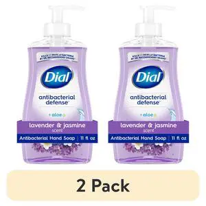 (2 pack) Dial Antibacterial Defense Lavender & Jasmine Liquid Hand Soap, 11 fl oz (2 pack) Dial Antibacterial Defense Lavender & Jasmine Liquid Hand Soap, 11 fl oz