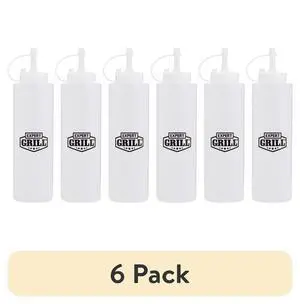 (6 pack) Expert Grill Plastic 14-Ounce Oil and Vinegar Dispensing Squeeze Bottle,8.8x 2.3 x 2.3 (6 pack) Expert Grill Plastic 14-Ounce Oil and Vinegar Dispensing Squeeze Bottle,8.8x 2.3 x 2.3
