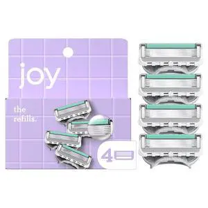 Joy razor blade cartridge refill for women, 4 blade refills Joy razor blade cartridge refill for women, 4 blade refills