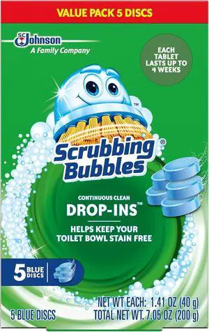 Scrubbing Bubbles Continuous Clean Toilet Tank Drop-Ins, 5 Count Scrubbing Bubbles Continuous Clean Toilet Tank Drop-Ins, 5 Count