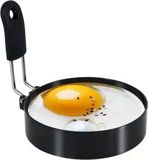 3.5'' Egg Rings with Silicone Handle, Stainless Steel Egg Cooking Rings,Nonstick,For Frying Eggs and English Muffins Pancake, Egg Mold Shaper For Breakfast 3.5'' Egg Rings with Silicone Handle, Stainless Steel Egg Cooking Rings,Nonstick,For Frying Eggs and English Muffins Pancake, Egg Mold Shaper For Breakfast