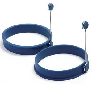 Norpro Silicone Round Pancake/Egg Rings, 2 Pieces, Blue Norpro Silicone Round Pancake/Egg Rings, 2 Pieces, Blue