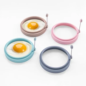 4-Pack Nordic Silicone Non-Stick Egg Rings, 4Inch, Colorful 4-Pack Nordic Silicone Non-Stick Egg Rings, 4Inch, Colorful