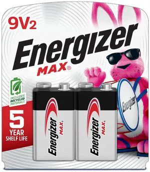 Energizer MAX 9V Alkaline Batteries (2 Pack) - Packaging May Vary Energizer MAX 9V Alkaline Batteries (2 Pack) - Packaging May Vary