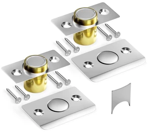 Tonitrui Upgraded Strong Magnetic Door Catch, 2 Pack, Replacement for Traditional Door Ball Catch, Quiet and Easy to Install, for Top of Door, Closet Door, Silver Tonitrui Upgraded Strong Magnetic Door Catch, 2 Pack, Replacement for Traditional Door Ball Catch, Quiet and Easy to Install, for Top of Door, Closet Door, Silver