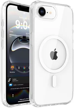 WRJ Magnetic Clear Case for iPhone 17e/16e 6.1-Inch WRJ Magnetic Clear Case for iPhone 17e/16e 6.1-Inch