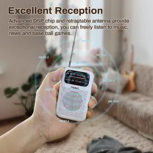 PRUNUS J-777 Pocket Radios Portable AM FM Small Personal Radio PRUNUS J-777 Pocket Radios Portable AM FM Small Personal Radio
