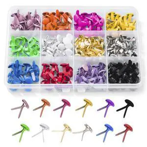 180Pcs Paper Crafts, 12 Colors Wide Band Paper Fasteners, Metal Paper Fasteners, Mini Stands, for DIY Craft Projects, Scrapbooking, Split Pins 180Pcs Paper Crafts, 12 Colors Wide Band Paper Fasteners, Metal Paper Fasteners, Mini Stands, for DIY Craft Projects, Scrapbooking, Split Pins