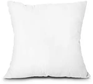 EDOW Decorative Pillow Insert & Cover, Lightweight Soft Polyester Down Alternative, Machine Washable, White, 45.72cm x 45.72cm EDOW Decorative Pillow Insert & Cover, Lightweight Soft Polyester Down Alternative, Machine Washable, White, 45.72cm x 45.72cm
