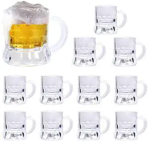 YAXINRUI Mini Mug Shot Glasses 1 oz Plastic Beer Tasting Glasses for Beer Fest Birthday Weddings Party Supplies BBQ Picnics 1.75'' Tall 12 Pieces YAXINRUI Mini Mug Shot Glasses 1 oz Plastic Beer Tasting Glasses for Beer Fest Birthday Weddings Party Supplies BBQ Picnics 1.75'' Tall 12 Pieces