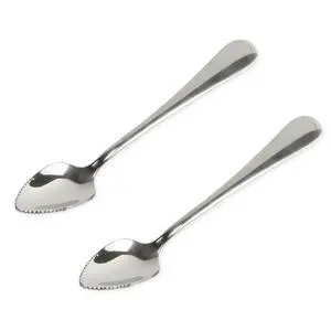 Chef Craft Select Serrated Grapefruit Spoon 2-Piece Set, 6.5 Inches, Stainless Steel, Dishwasher-Safe Chef Craft Select Serrated Grapefruit Spoon 2-Piece Set, 6.5 Inches, Stainless Steel, Dishwasher-Safe
