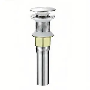 Pop-Up Sink Drain for No Overflow Basin, Stainless Steel, Hair Catcher Filter, 7.09 Inch Length, Brushed Nickel (Nonporous) Pop-Up Sink Drain for No Overflow Basin, Stainless Steel, Hair Catcher Filter, 7.09 Inch Length, Brushed Nickel (Nonporous)