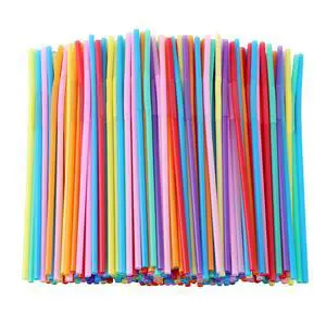 100 Pcs Flexible Bendy Plastic Straws, 12.8" Extra Long Colorful Disposable for Party Decorations, Fits 60 oz Tumblers & Large Cups 100 Pcs Flexible Bendy Plastic Straws, 12.8" Extra Long Colorful Disposable for Party Decorations, Fits 60 oz Tumblers & Large Cups