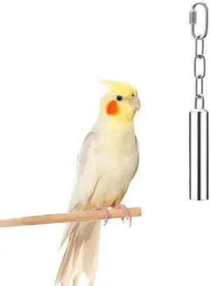 Wontee Stainless Steel Hanging Bell Bite Toy for Bird Cage Parrot Parakeet Budgie Cockatiel Conure African Greys (S) Wontee Stainless Steel Hanging Bell Bite Toy for Bird Cage Parrot Parakeet Budgie Cockatiel Conure African Greys (S)