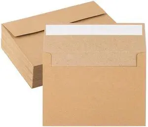 50 Pack 4x6 Inch Brown Kraft Paper Envelopes for Invitations, Cards and Postcards 50 Pack 4x6 Inch Brown Kraft Paper Envelopes for Invitations, Cards and Postcards