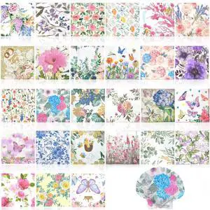 Decoupage Napkins Assorted Floral 27 Pack 27 Styles 13 Inch Unfolded Retro Floral Paper Decoupage Napkins Assorted Floral 27 Pack 27 Styles 13 Inch Unfolded Retro Floral Paper