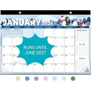 18 Months Desk Calendar 2026 - January 2026 to June 2027, 17"x12" Desktop/Wall Monthly Calendar for Home, School, Office 18 Months Desk Calendar 2026 - January 2026 to June 2027, 17"x12" Desktop/Wall Monthly Calendar for Home, School, Office