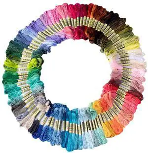 Friendship Bracelet String 50 Skeins Rainbow Color Cotton Embroidery Floss for Cross Stitch Friendship Bracelet String 50 Skeins Rainbow Color Cotton Embroidery Floss for Cross Stitch