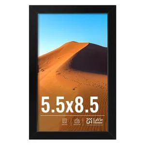 LaVie Home 5.5x8.5 Picture Frame, Black, HD Plexiglas, 1 Pack, for Wall Display Vertical or Horizontal, Classic Collection LaVie Home 5.5x8.5 Picture Frame, Black, HD Plexiglas, 1 Pack, for Wall Display Vertical or Horizontal, Classic Collection