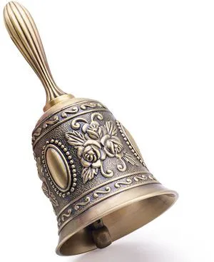DomeStar Vintage Brass Hand Bell for Bedside, Dinner, Wedding, Christmas & Holiday Party DomeStar Vintage Brass Hand Bell for Bedside, Dinner, Wedding, Christmas & Holiday Party