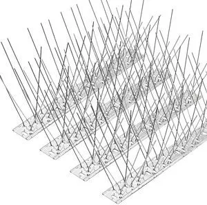 Ley's Stainless Steel Bird Spikes 3.2FT (3 Pack) Easy Install Metal Deterrent Strip, Humane Pigeon & Small Bird Repellent for Roof, Fence, Balcony & Outdoor Protection Ley's Stainless Steel Bird Spikes 3.2FT (3 Pack) Easy Install Metal Deterrent Strip, Humane Pigeon & Small Bird Repellent for Roof, Fence, Balcony & Outdoor Protection