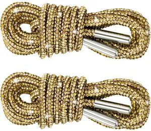 PAGOW 1 Pair 47.2in(120cm) Glitter Rhinestone Rope, Bling Crystal Round Shoe Laces, Shiny Drawstring Cords for Sneakers PAGOW 1 Pair 47.2in(120cm) Glitter Rhinestone Rope, Bling Crystal Round Shoe Laces, Shiny Drawstring Cords for Sneakers