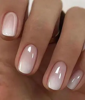 Gradient Short Square Chrome Press on Nails with French Acrylic Design, Glossy Reusable Full Cover Stick on Fake Nails for Women and Girls Gradient Short Square Chrome Press on Nails with French Acrylic Design, Glossy Reusable Full Cover Stick on Fake Nails for Women and Girls