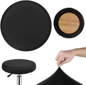 Xthrotsenk 2-Pack Bar Stool Covers Black Round High Elastic Slipcovers Soft Cushion Washable Fit for Dia 11-14in Bar Chair for Home Bar Hotel Market Xthrotsenk 2-Pack Bar Stool Covers Black Round High Elastic Slipcovers Soft Cushion Washable Fit for Dia 11-14in Bar Chair for Home Bar Hotel Market