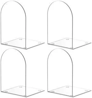 Acrylic Bookends 4 Pieces Clear Transparent Shelf Book Stopper for Shelves Desktop Organizer Home Office Supplies Acrylic Bookends 4 Pieces Clear Transparent Shelf Book Stopper for Shelves Desktop Organizer Home Office Supplies